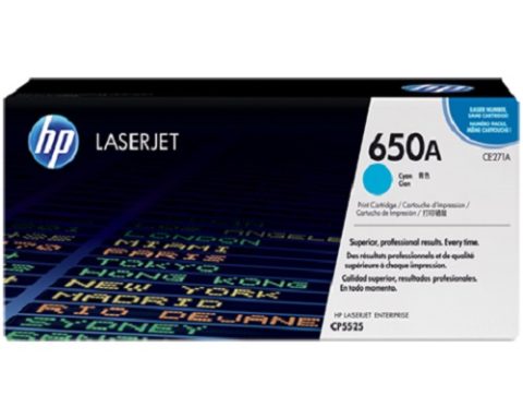 Toner Hp 650A CE271A CYAN, toner hp, toner 650, toner para impresora hp
