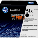 Cartucho toner HP 51X original q7551x Negro, toner laserjet original hp 51x, cartucho de toner hp 51x negro q7551x