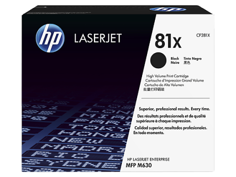 TONER HP 81X CF281X ORIGINAL, Color: Negro, Compatibilidad: HP LaserJet Enterprise Flow MFP M630z / M360f / M630dn, Rendimiento: 25000 páginas