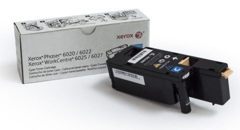 TONER XEROX 106R02760 CYAN,Rendimiento: 1,000 páginas, Color: cian, Compatibilidad: WorkCentre 6027, WorkCentre 6025, Phaser 6022, Phaser 6020