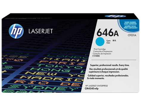 TONER HP CF031A, Color: Cian, Compatibilidad: HP COLOR LASERJET CM4540, Rendimiento: 12500 páginas.