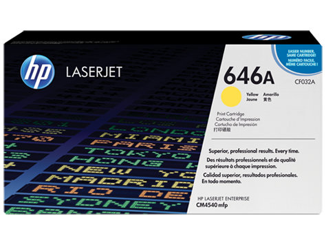 TONER HP CF032A 646A) YELLOW CM4540