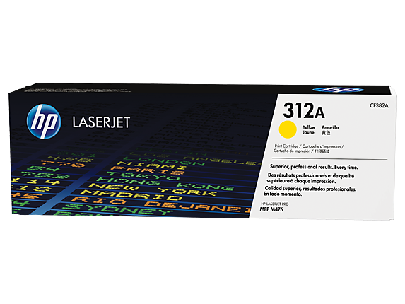 TONER HP CF382A yellow, Color: Amarillo, Compatibilidad:LaserJet Pro M476dn/ M476dw/ M476nw, Rendimiento: 2700 páginas