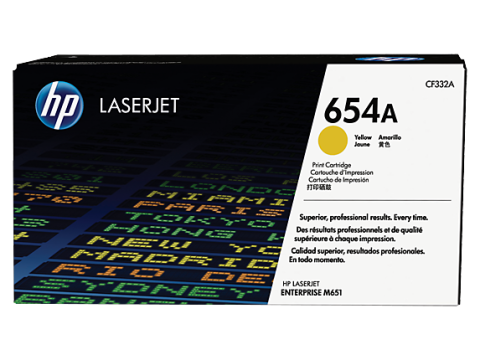 TONER HP 654A YELLOW PARA IMPRESORA M651DN