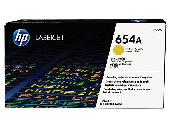 TONER HP 654A YELLOW PARA IMPRESORA M651DN