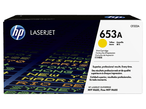 Cartucho de tóner original LaserJet HP 653A amarillo (CF322A)