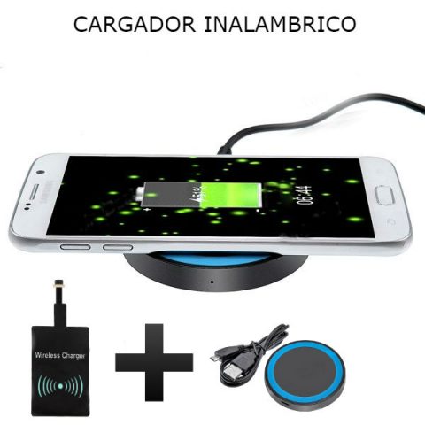 CARGADOR INALAMBRICO + RECEPTOR PARA TABLED, SMARTPHONE
