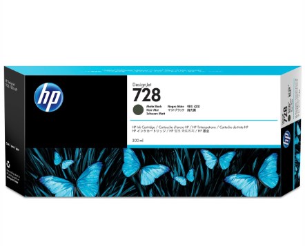 TINTA HP 728a  F9J68A 300ML MATTE BLACK