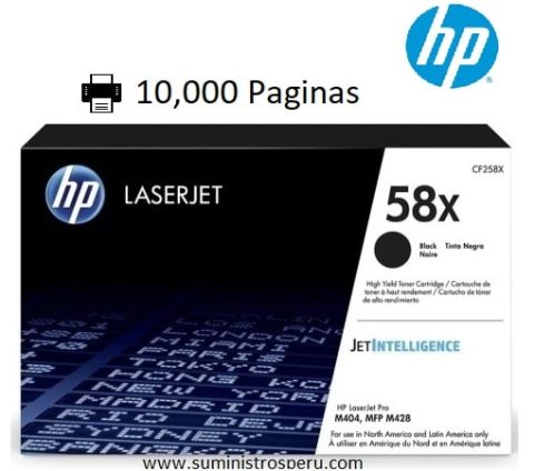 Toner HP CF258X (58X) L.J.P M404 Negro