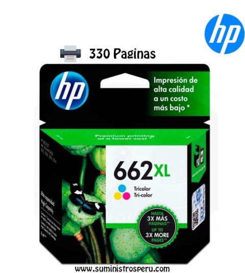 TINTA HP 662XL CZ106AL TRICOLOR  330 PG