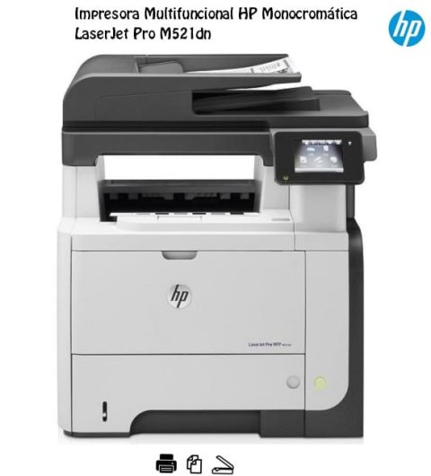 Impresora HP LaserJet Pro M521dn Multifuncion Monocromatica