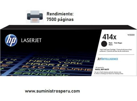 Toner HP 414X W2020X Negro
