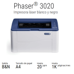 Impresora Xerox Phaser 3020 Monocromatica Laser Impresora Xerox Phaser 3020