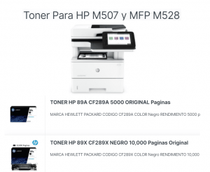 Para HP M507 y MFP M528 original para