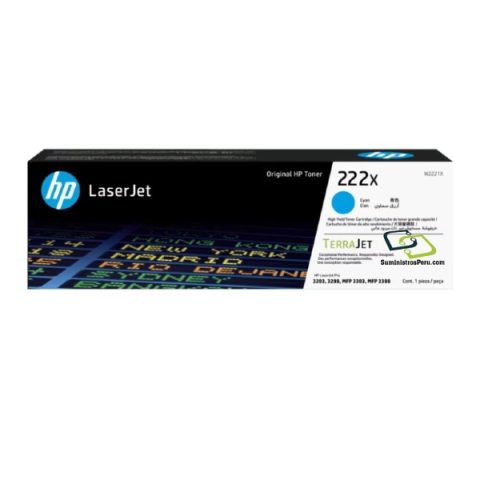 toner hp 222x cyan alto rendimiento