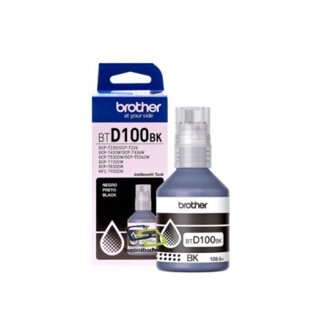 TINTA BROTHER BTD100BK BLACK P/ T230D/ T430DW/ T530DW/ T730DW/ T830DW/ T930DW