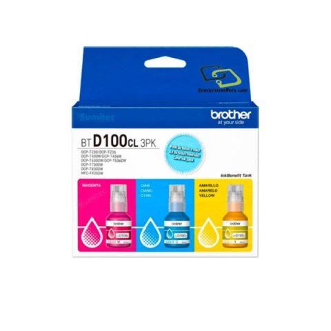 TINTA BROTHER TRI-PACK BTD100CL 3PK COLOR